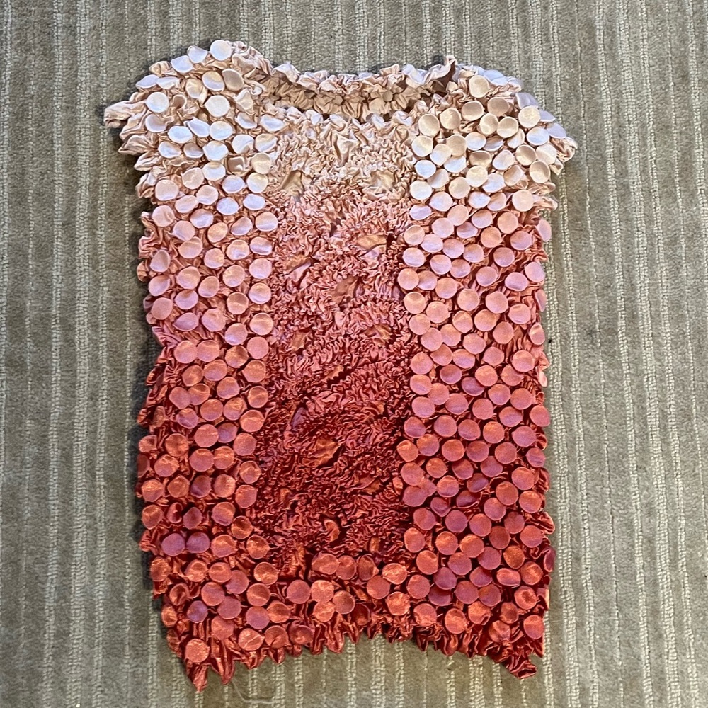 Vintage y2k bubble stretch top ombre popcorn